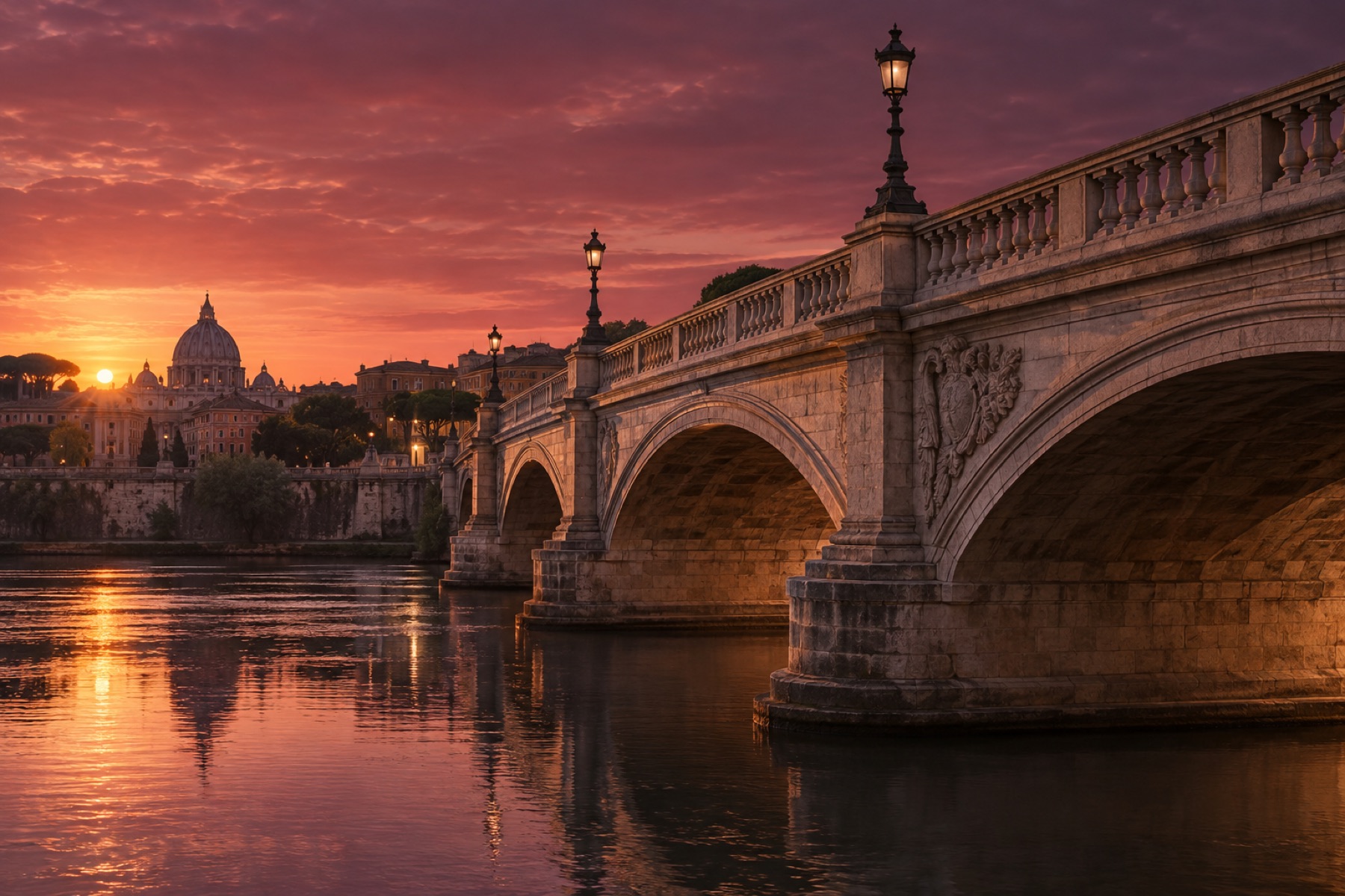 Architektonische Brücke als Bild für die Verbindung von Perspektiven